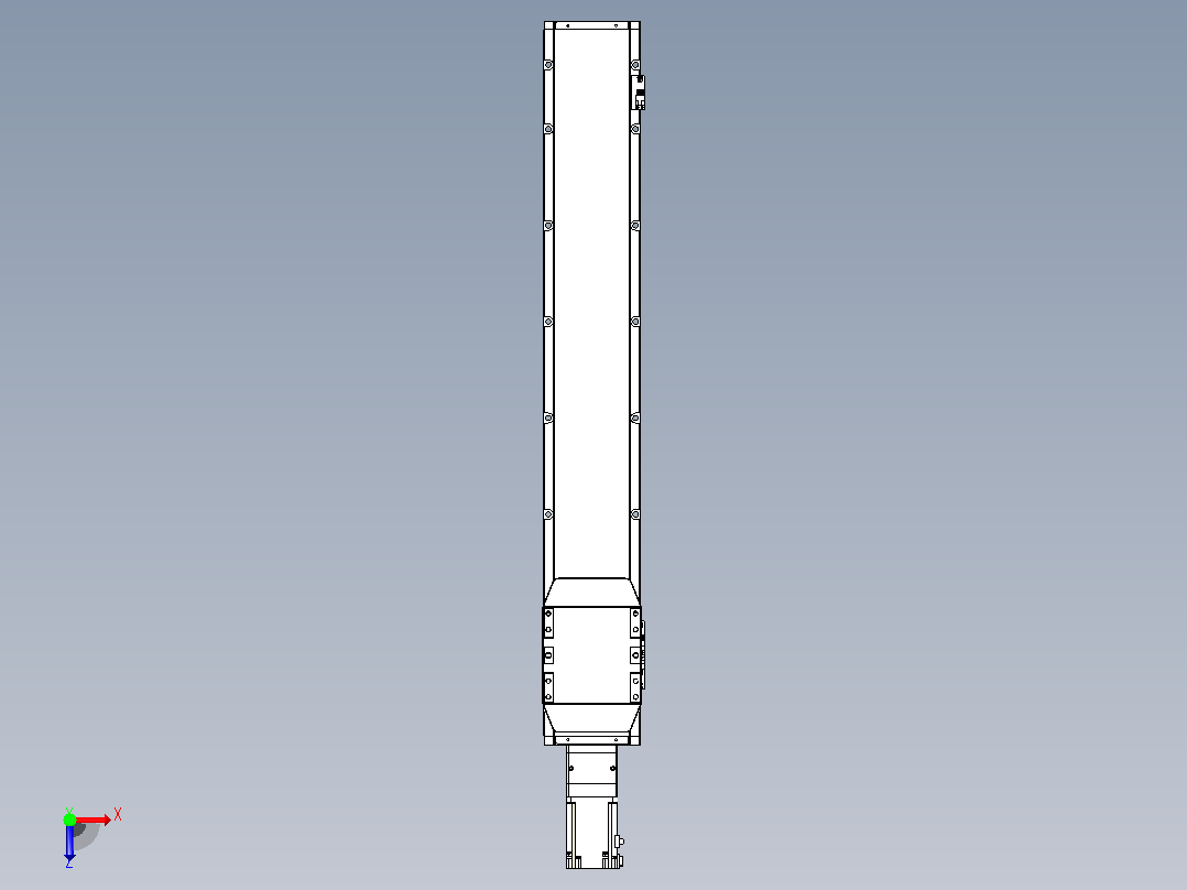 滚珠丝杠直线轴内置导轨TPA-GCR-150-2010C-L850-M-M75-N3俯视图