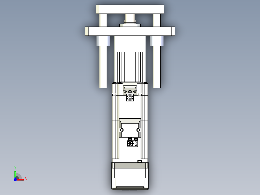 轻载电动缸TPA-ESR40-1210C-L50-MR-QDX-W-P40-C3前视图