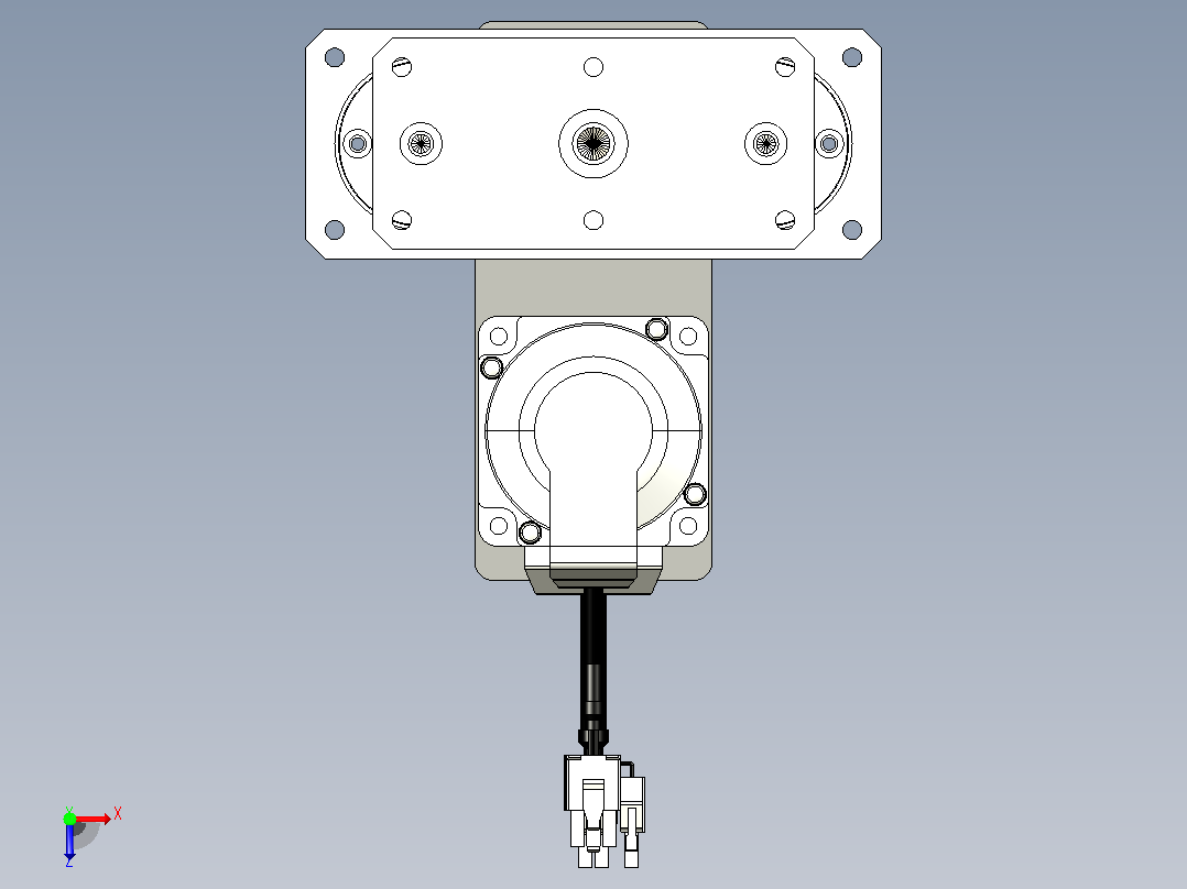 轻载电动缸TPA-ESR40-1210C-L50-MR-QDX-W-P40-C3俯视图