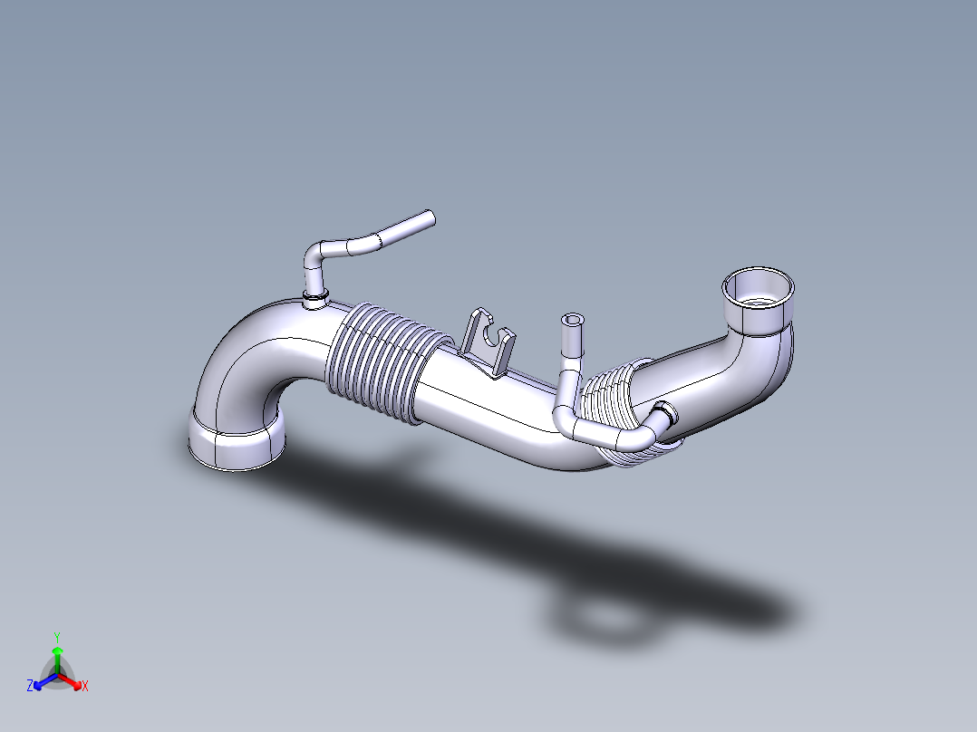 空滤器旁支管总成主视图