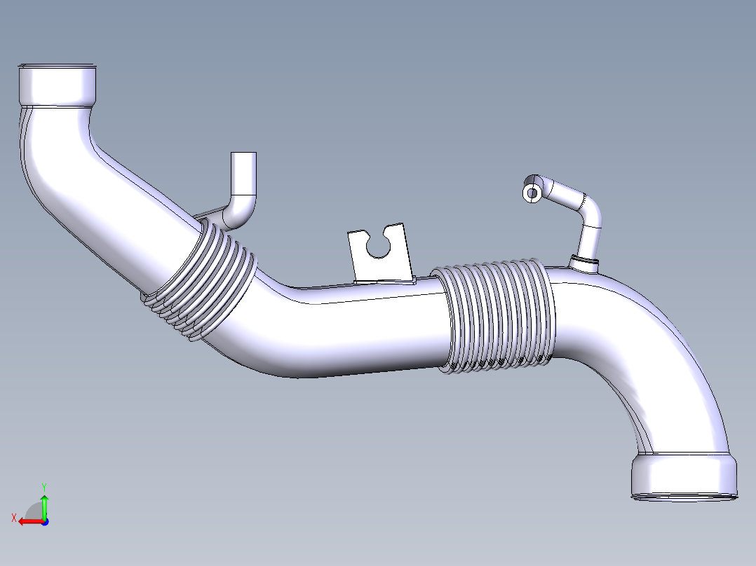 空滤器旁支管总成后视图