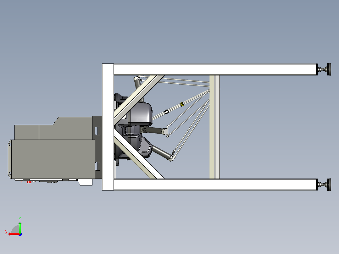 ABB IRB360工业机器人3D图纸后视图