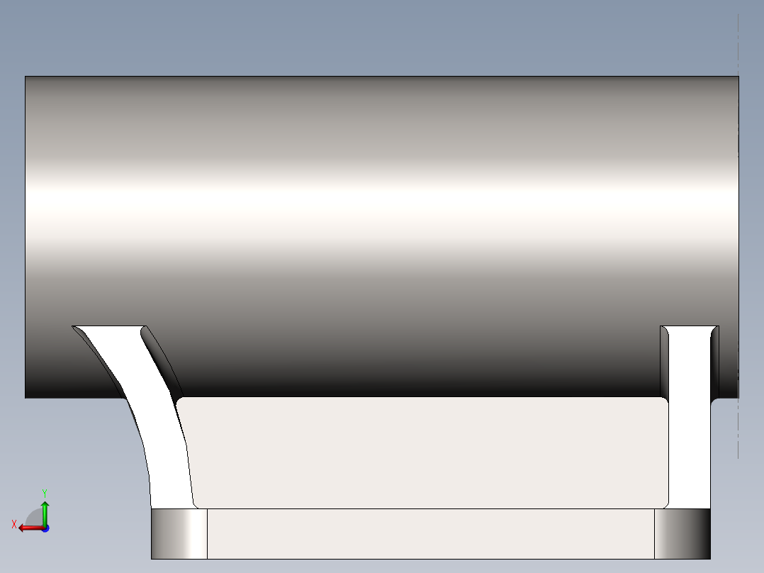 铣刀头座体后视图