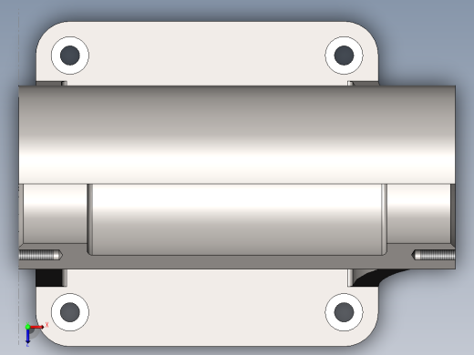 铣刀头座体俯视缩略图