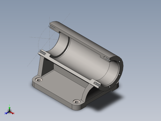 铣刀头座体正等轴测缩略图