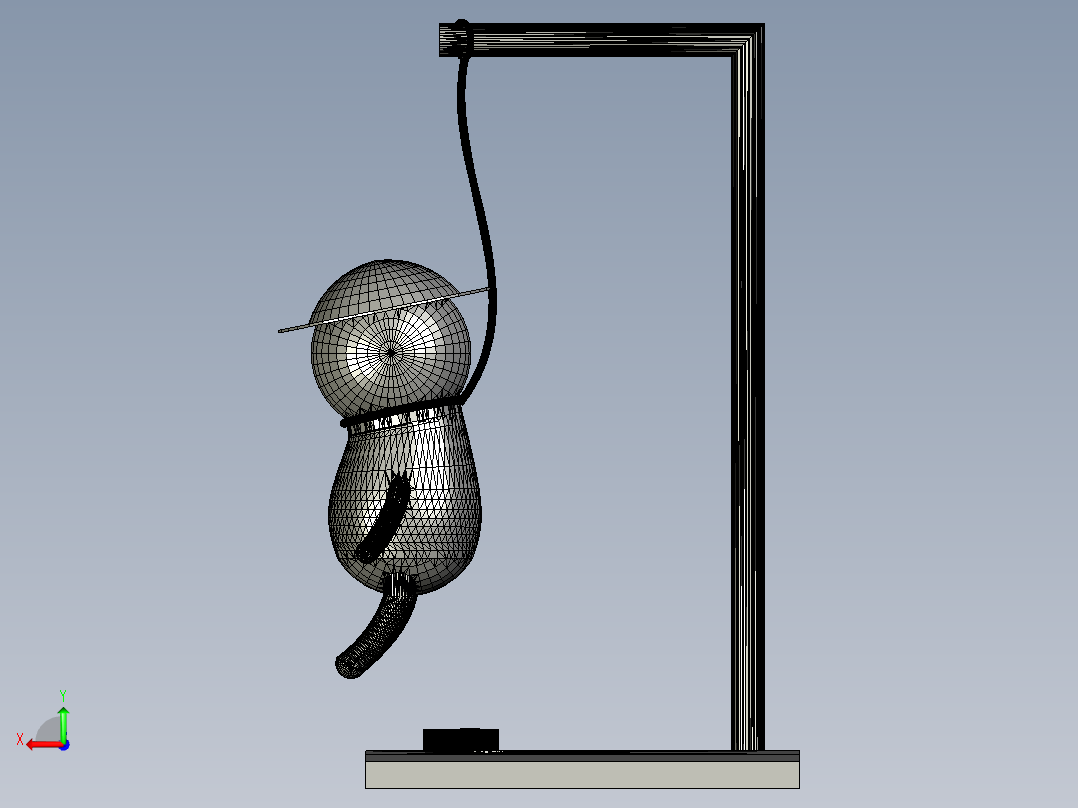 创意台灯后视图