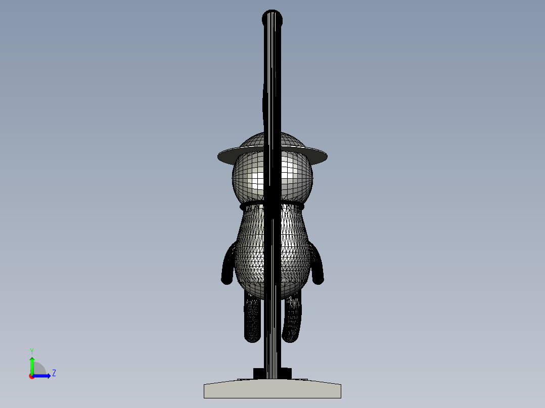 创意台灯左视图