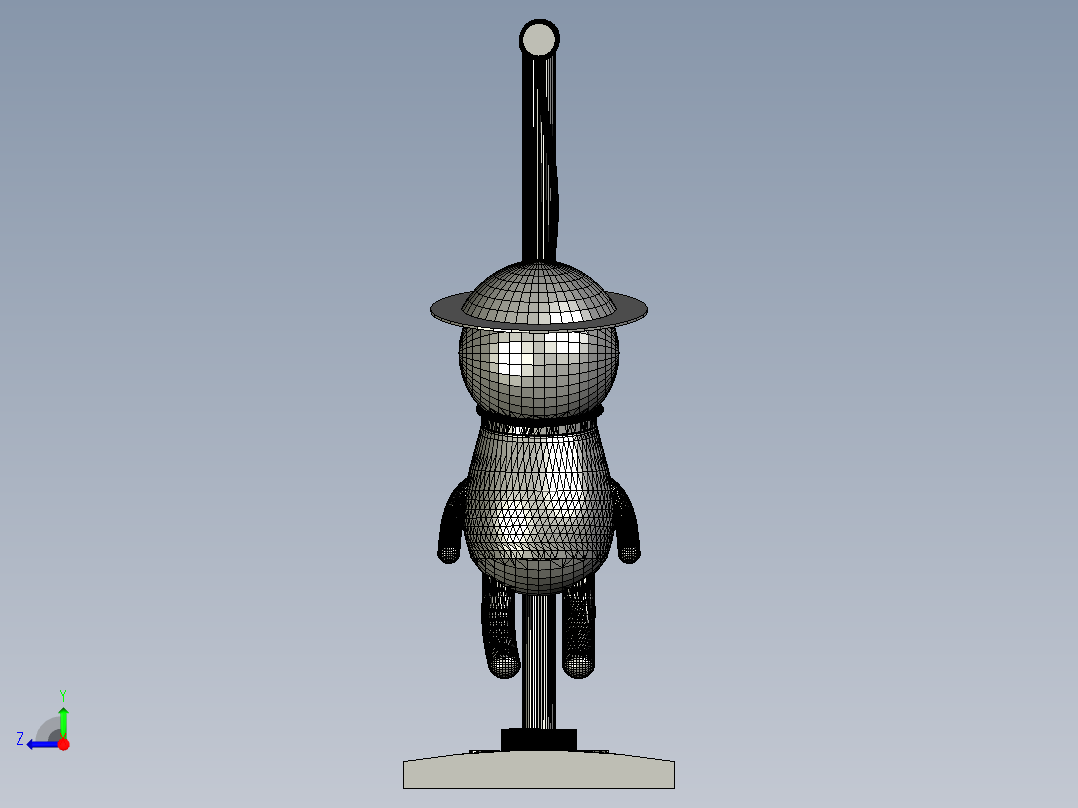 创意台灯右视图