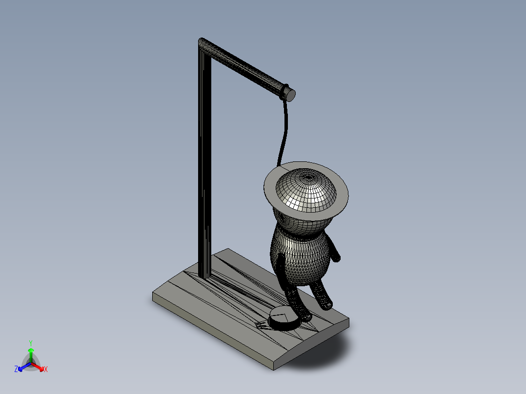 创意台灯正等轴测图