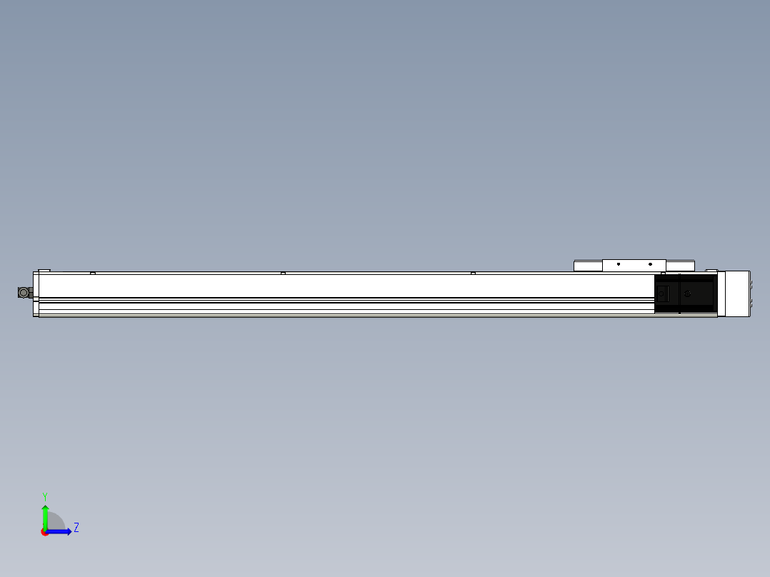 Toyo东佑达直线模组-ECH14-800-BR-200W左视图