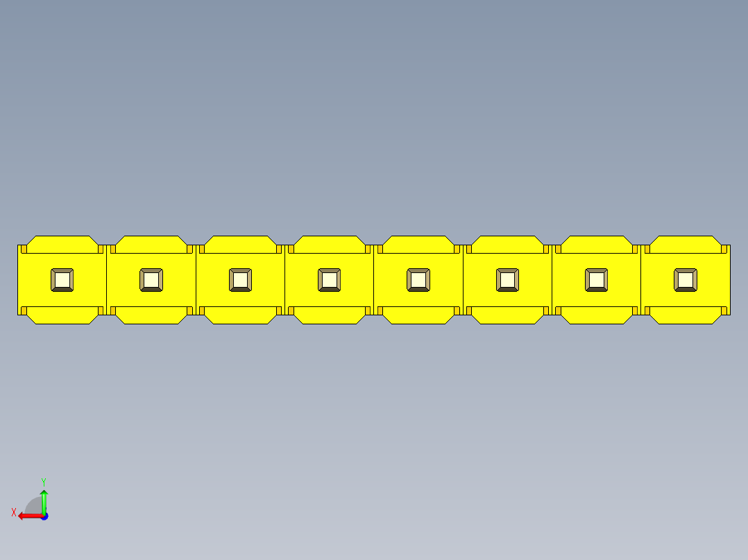 彩色公头100mil（2.54mm）系列-DS1021_yellow_1x08p_100mil_Type43_rev1.0后视图