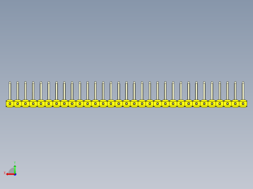 彩色公排针 100mil 2.54mm 系列-DS1022_yellow_31p_100mil_TypeU_rev1.0后视缩略图