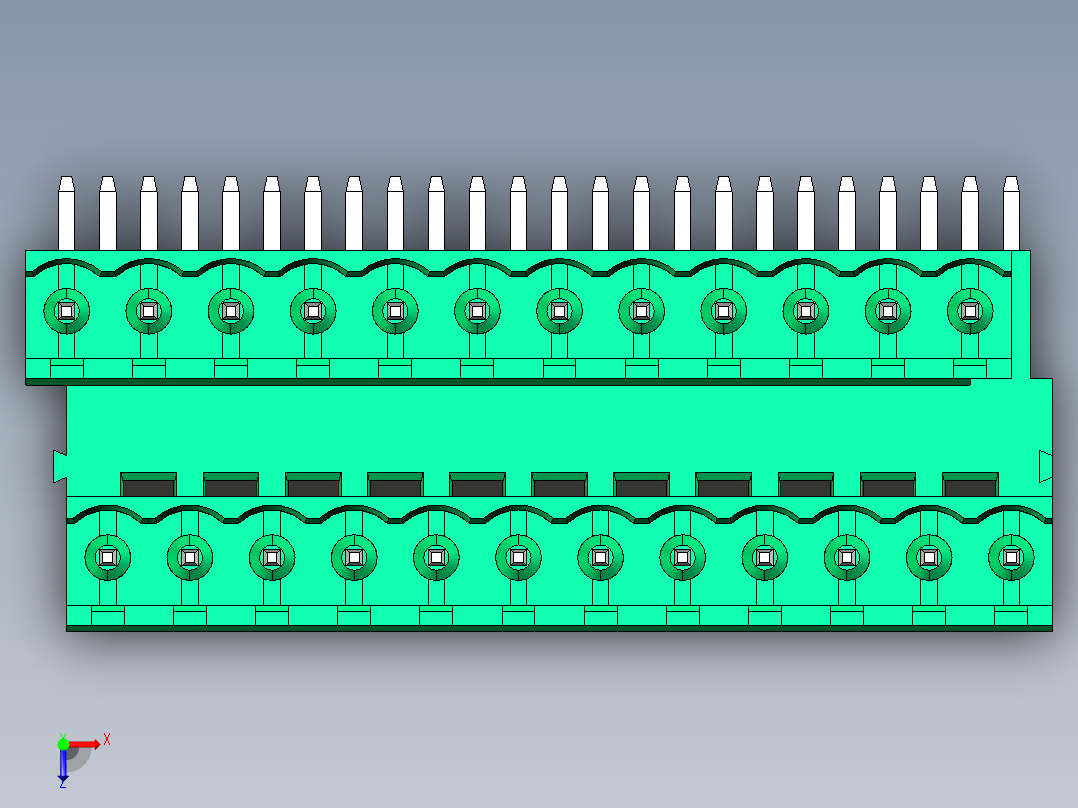 DEGSON 2EDG 系列 5.0mm 可插拔接线端子组-2EDGRT-5.0-24P-14-00AH俯视图