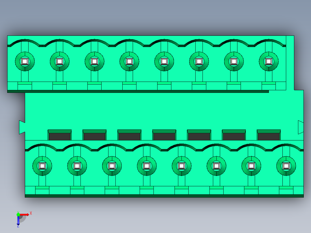 DEGSON 2EDG 系列 5.0mm 可插拔接线端子组-2EDGVT-5.0-16P-14-00AH俯视图