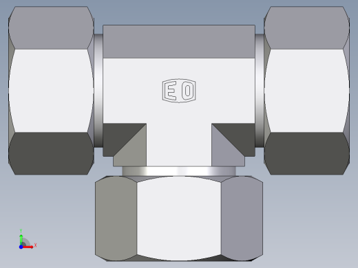 卡套式工业通用硬管接头EO_Union_tee_T25SCF前视缩略图