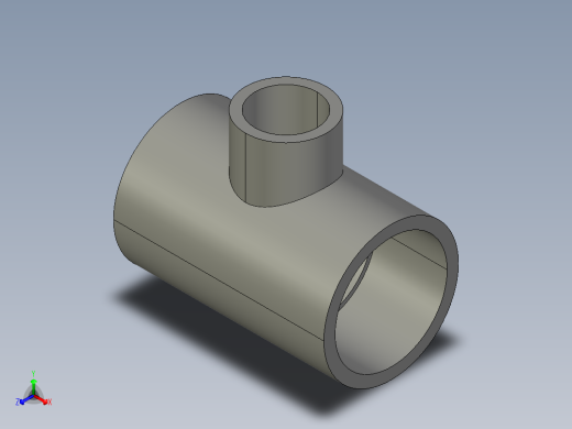 船舶管路系统SeaCor_Molded_ReducingTee_SxSxS_37J101249_2in x 1in正等轴测缩略图