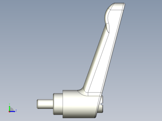 調整式把手(鋅合金A)1059-3D多系列多零件图纸模型左视缩略图