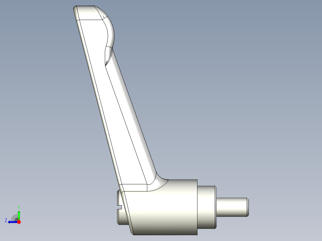 調整式把手(鋅合金A)1059-3D多系列多零件图纸模型右视图