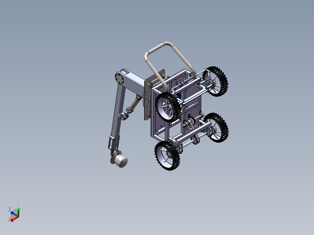 苹果采摘机SW三维图正等轴测图