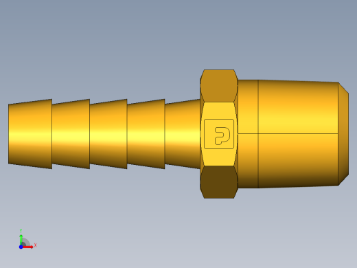 倒齿式工业管接头Hose Barb to Male Pipe 125HBL-5-4前视缩略图