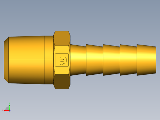 倒齿式工业管接头Hose Barb to Male Pipe 125HBL-5-4后视缩略图