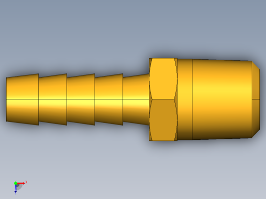 倒齿式工业管接头Hose Barb to Male Pipe 125HBL-5-4俯视缩略图