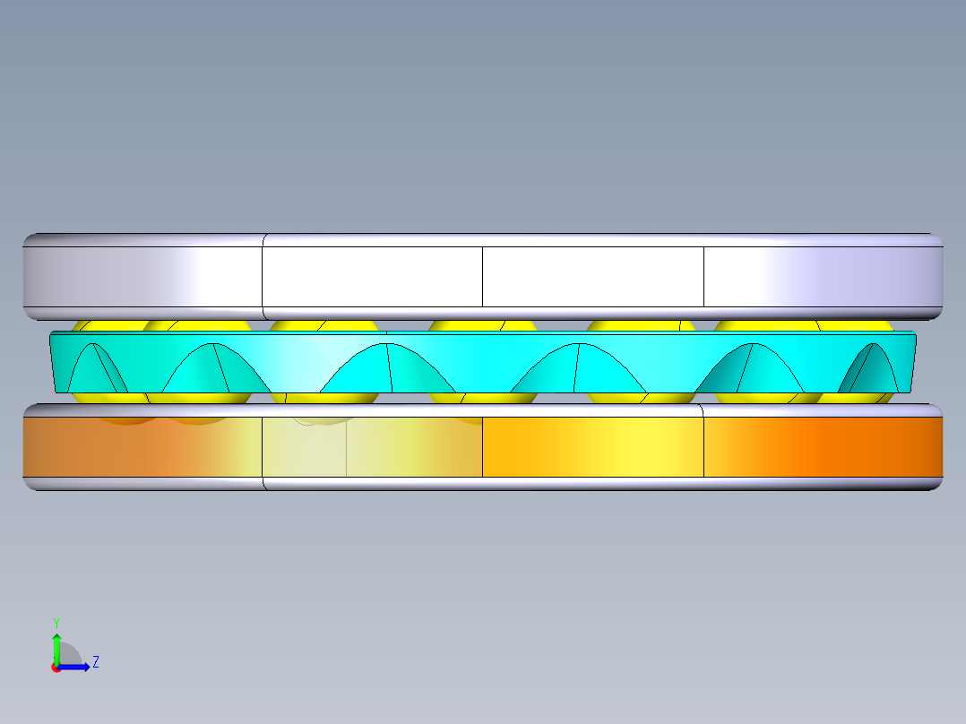 平面推力球轴承51208左视图