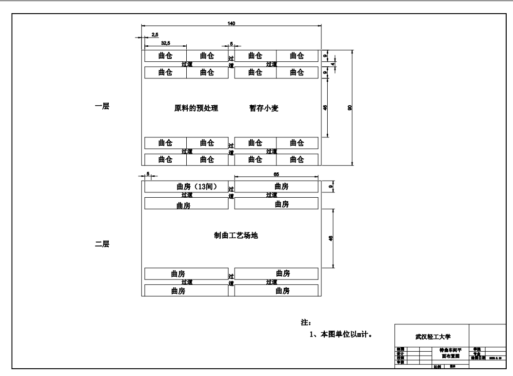 E1323-年产5000吨酱香型白酒工厂设计CAD+说明书