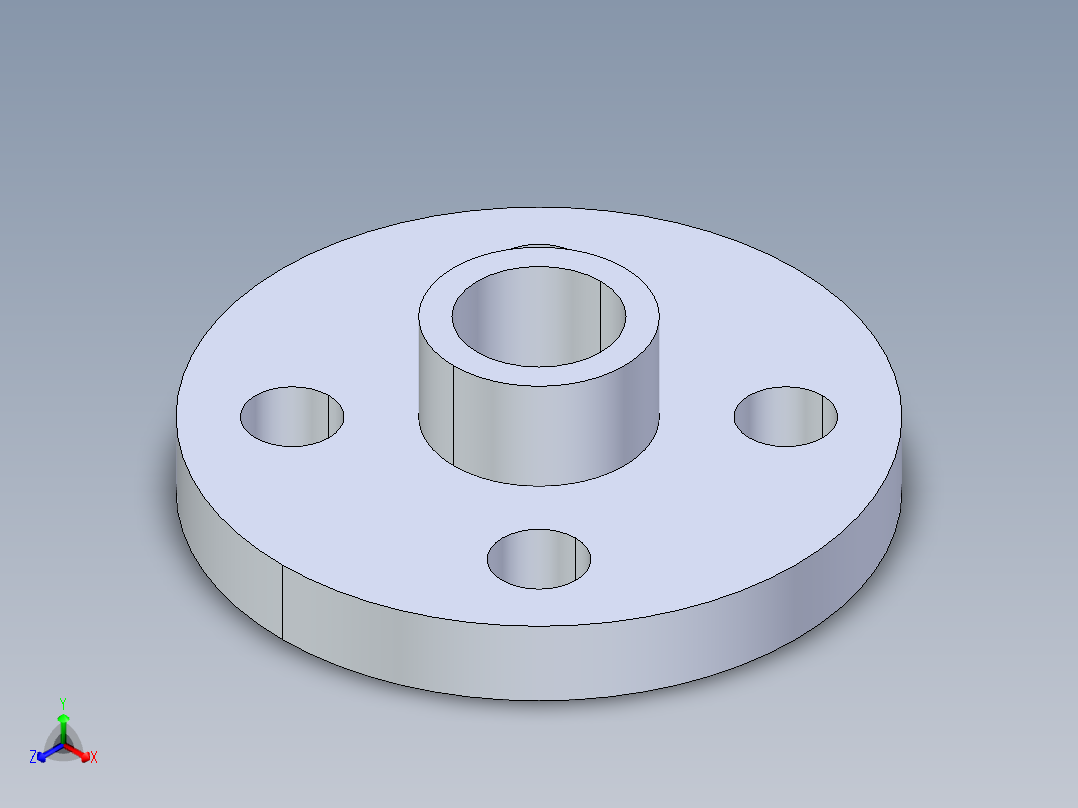 CPVC管件23-Sch80_Flange One-Piece_SOC_9851-005_0.5in主视图