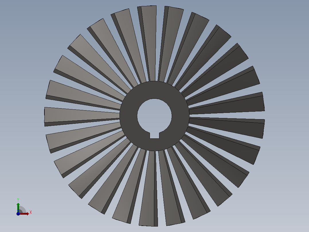 涡轮 叶片 涡扇 (35)前视图