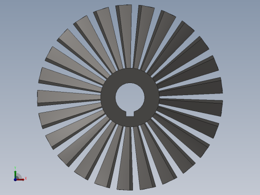 涡轮 叶片 涡扇 (35)前视缩略图