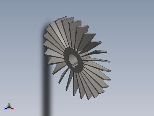 涡轮 叶片 涡扇 (35)正等轴测缩略图