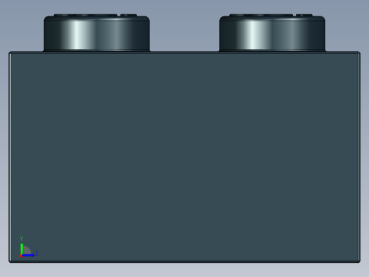 乐高套装 4421基本积木-300326 Black Brick 2 x 2.STEP左视缩略图