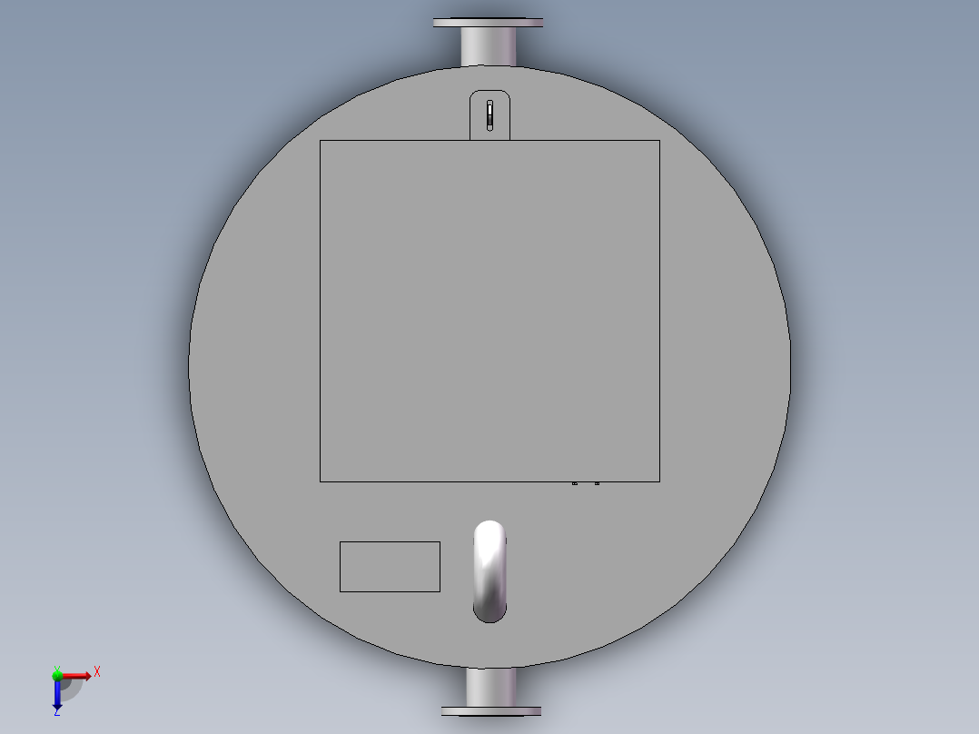 一体化泵站的设计【三维SolidWorks】俯视图