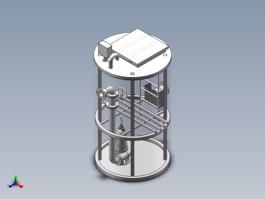 一体化泵站的设计【三维SolidWorks】正等轴测缩略图