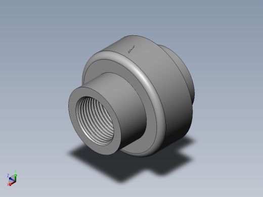 PVC公制管件-32 WALL PVC PIPE FITTING正等轴测缩略图