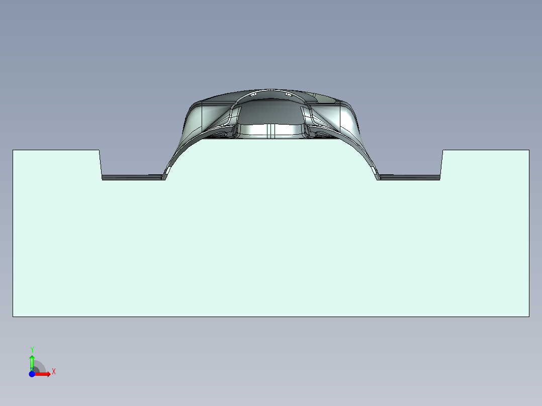 曲线点驱动固定轴轮廓铣UG程序编程刀路前视图