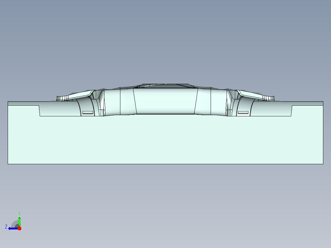 曲线点驱动固定轴轮廓铣UG程序编程刀路右视图