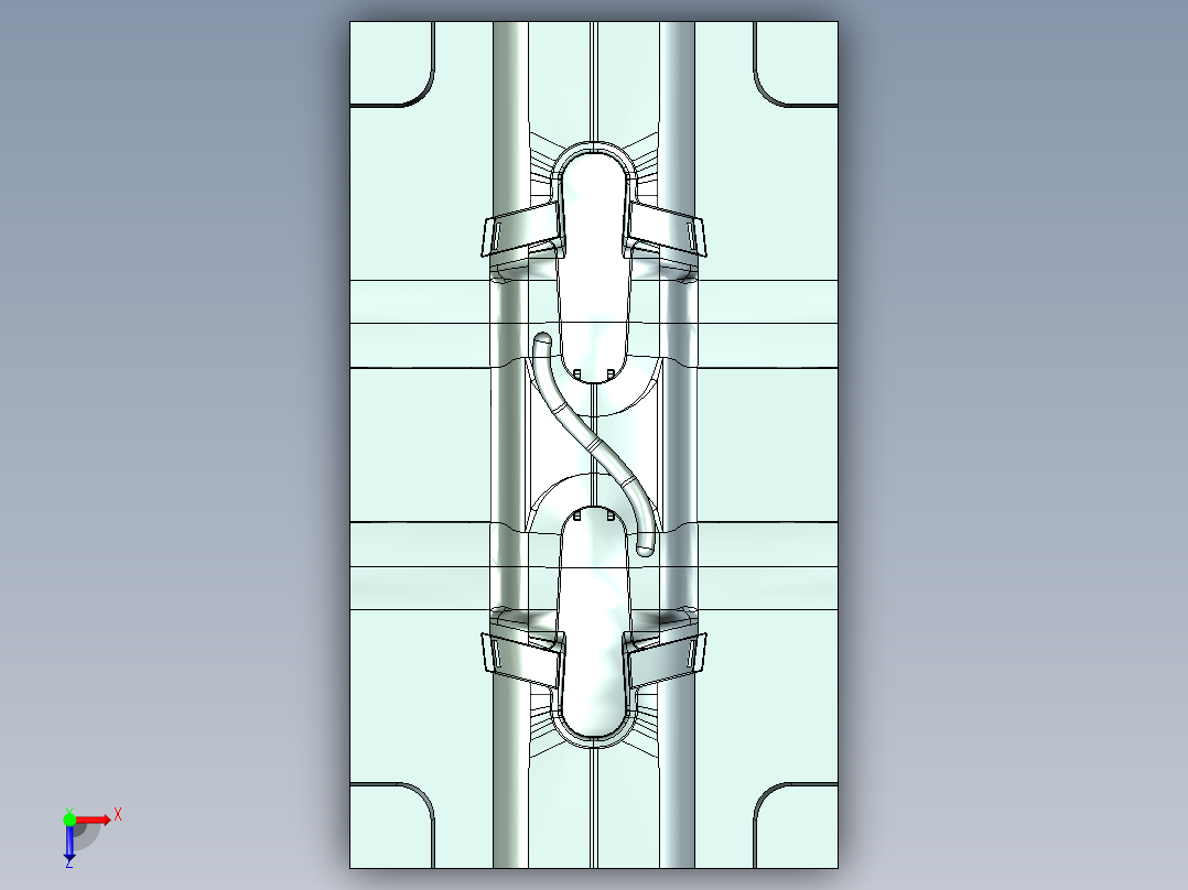 曲线点驱动固定轴轮廓铣UG程序编程刀路俯视图
