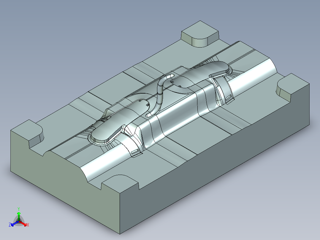 曲线点驱动固定轴轮廓铣UG程序编程刀路正等轴测图