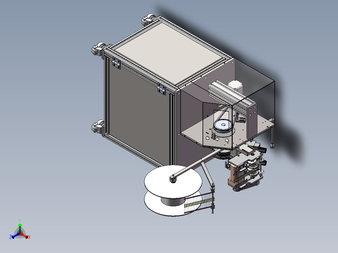 电容剪脚折弯（sw18可编辑+工程图+bom）正等轴测图
