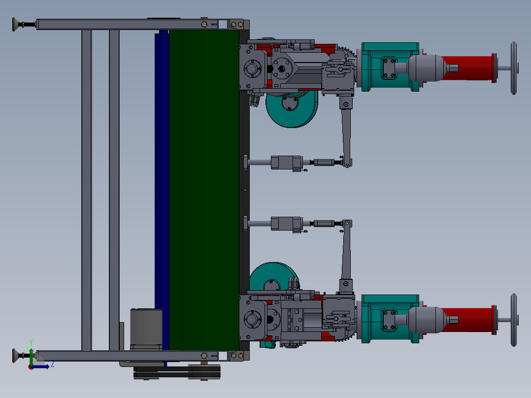 双头自动打磨机设备sw17左视图