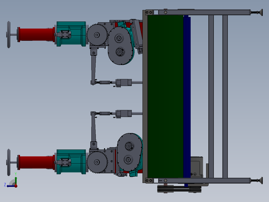 双头自动打磨机设备sw17右视图