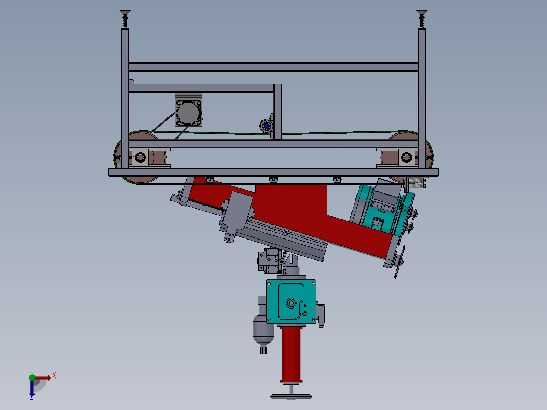 双头自动打磨机设备sw17俯视图