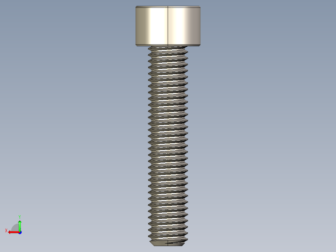 Screw_DIN_912_M8x40F_A2.STEP公制内六角螺钉后视图