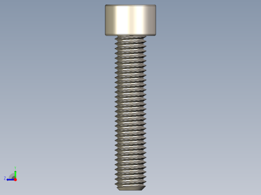 Screw_DIN_912_M8x40F_A2.STEP公制内六角螺钉右视缩略图