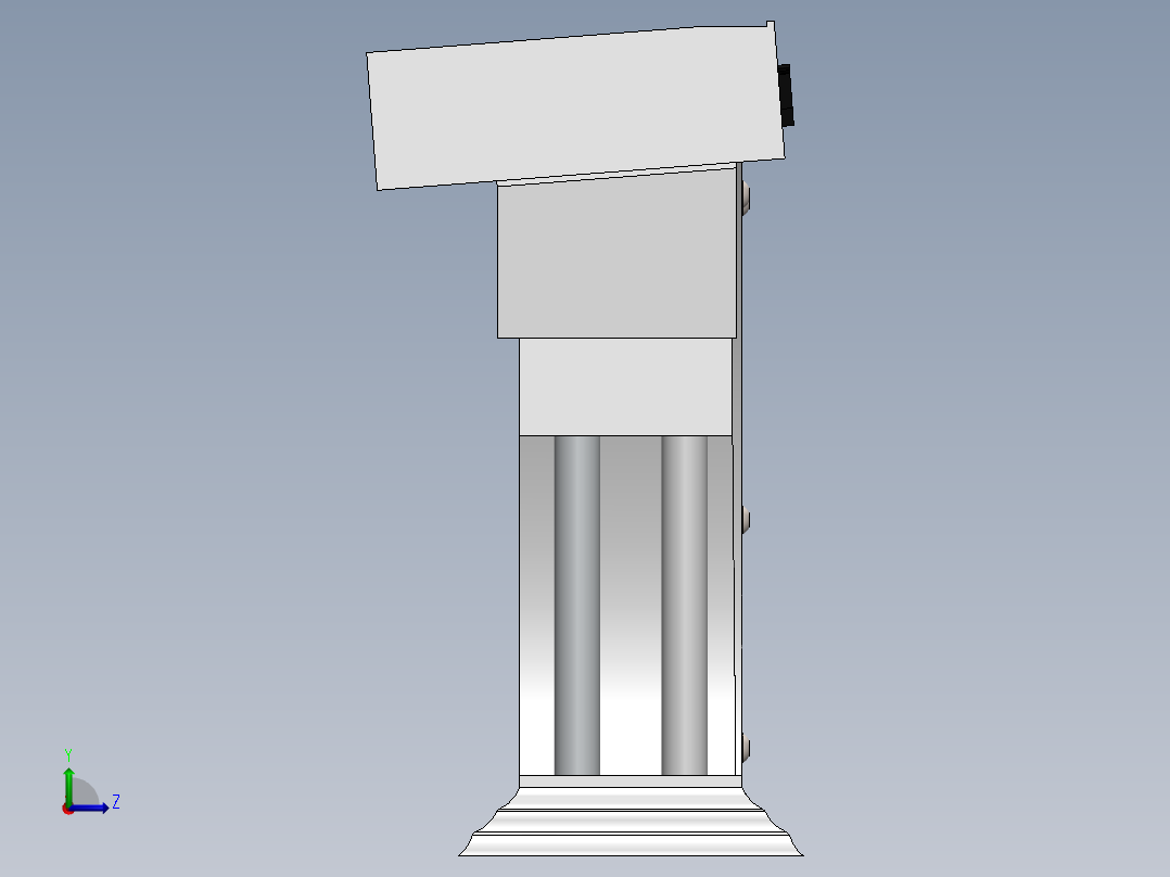 演讲桌讲台左视图