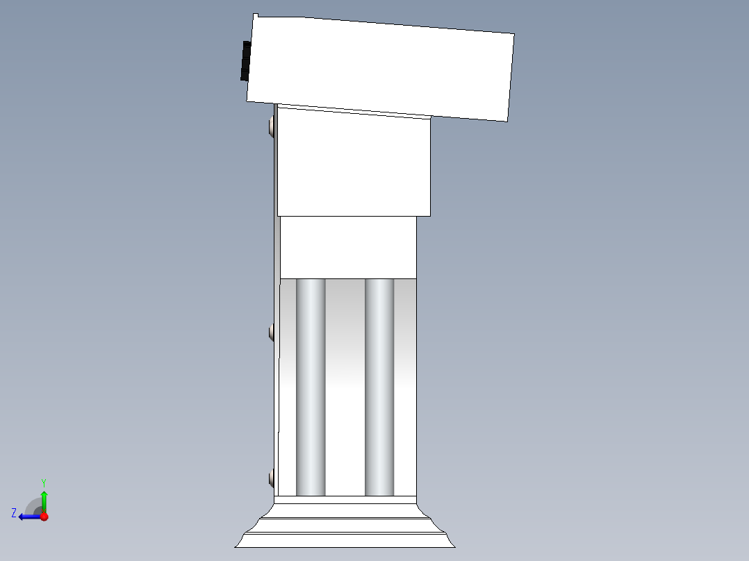 演讲桌讲台右视图