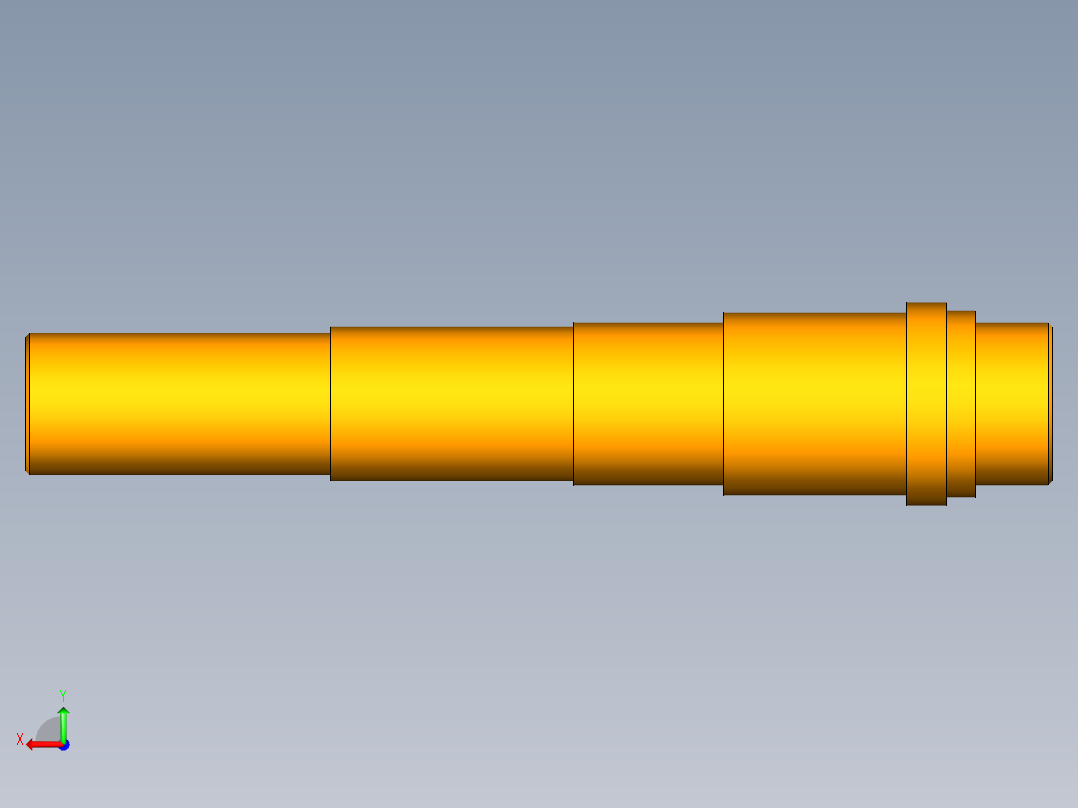 1输出轴工艺规程设计(1)后视图
