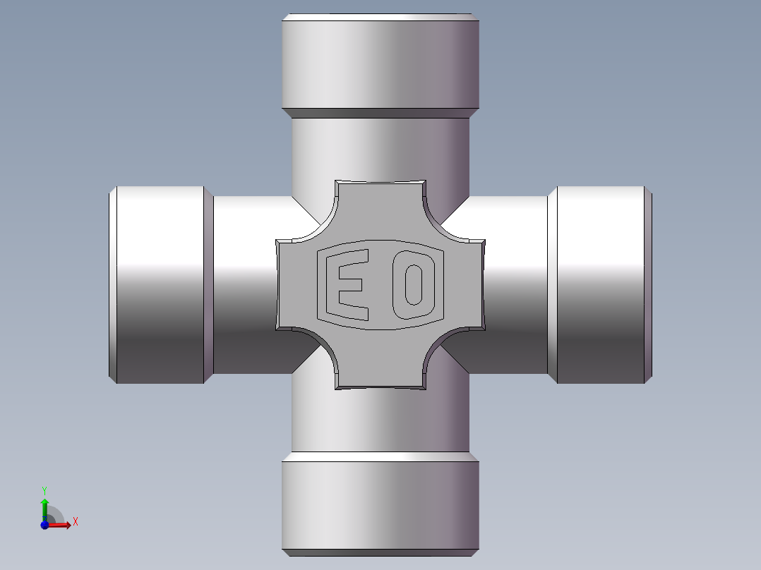 XC+XD 四通接头、XD-24前视图